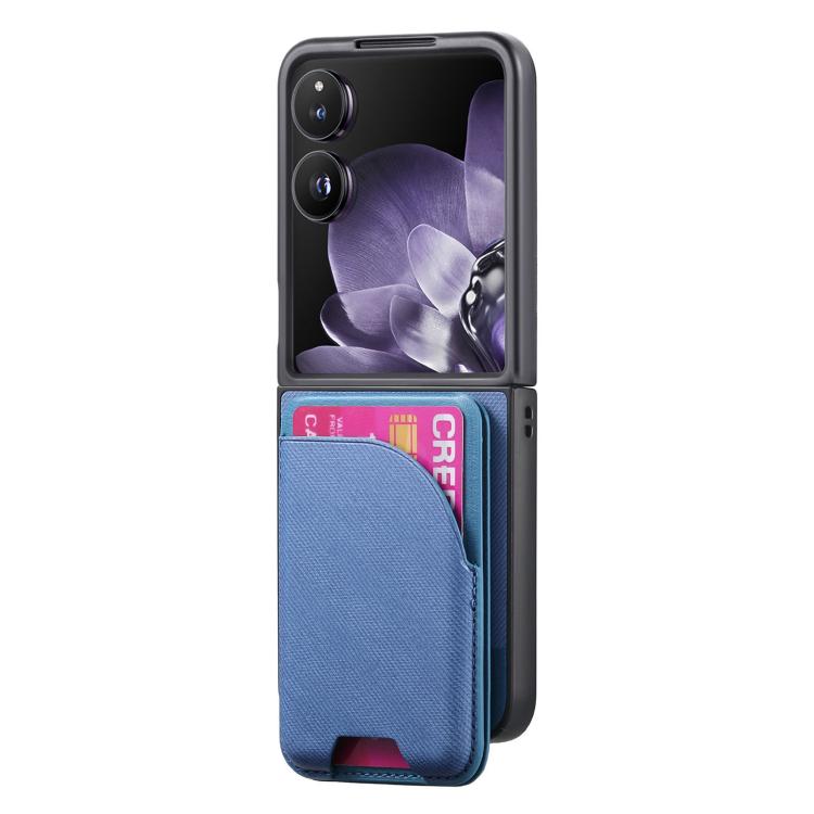 For Xiaomi Mix Flip Twill Fabric Leather Skin Card Bag Magnetic Back Phone Case