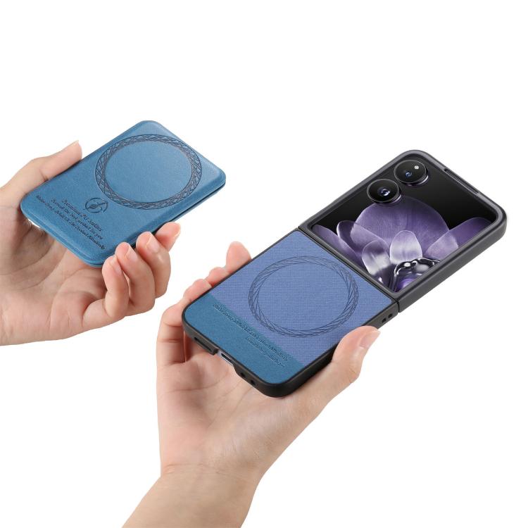 For Xiaomi Mix Flip Twill Fabric Leather Skin Card Bag Magnetic Back Phone Case