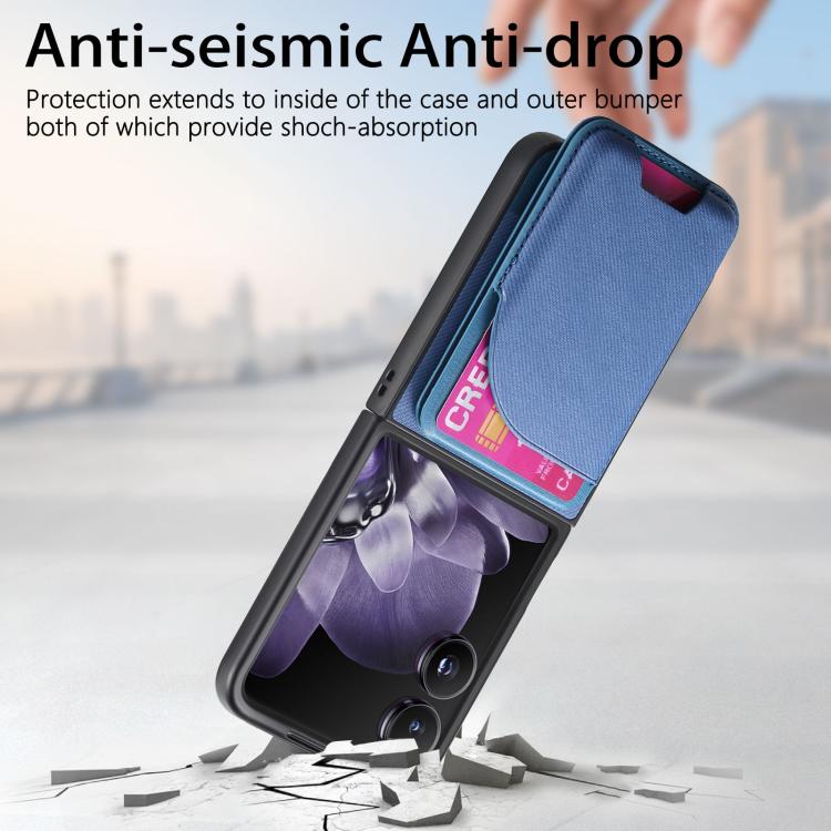 For Xiaomi Mix Flip Twill Fabric Leather Skin Card Bag Magnetic Back Phone Case