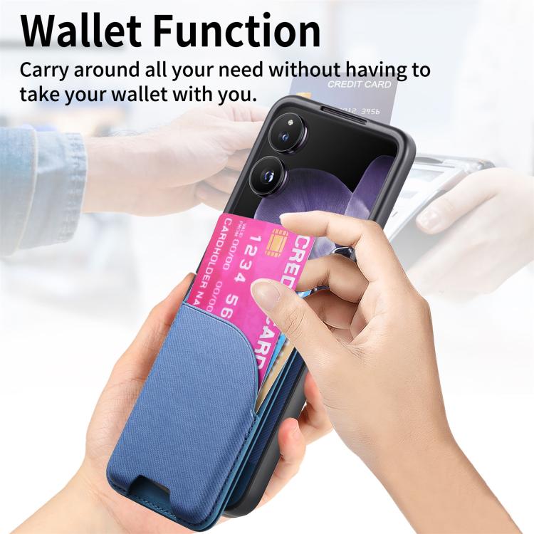 For Xiaomi Mix Flip Twill Fabric Leather Skin Card Bag Magnetic Back Phone Case