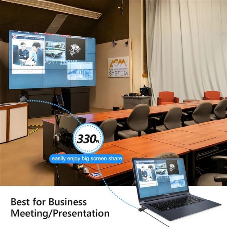 BOVBOX 091-HD Conference Use 100M Wireless WiFi HDMI Extender Video Transmitter Receiver, Plug:EU Plug