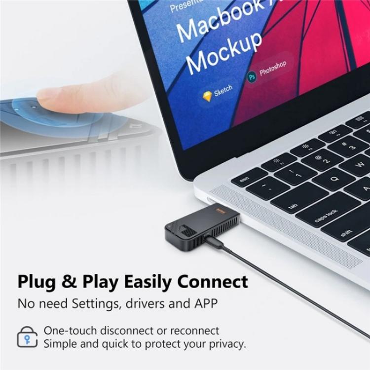 BOVBOX 091-HD Conference Use 100M Wireless WiFi HDMI Extender Video Transmitter Receiver, Plug:EU Plug