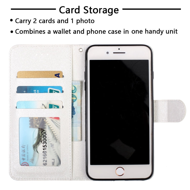3D Visual Painting Left And Right Open Leather Case for iPhone 7Plus & 8Plus , With Bracket & Card Slot & Wallet & Bracelet