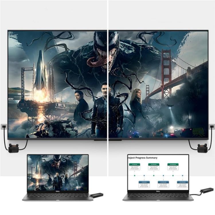 BOVBOX 091-TC For Phone Projector USB C Wireless Transmitter And Receiver Video Extender, Plug:UK Plug