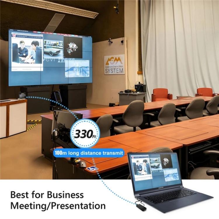 BOVBOX 091-TC For Phone Projector USB C Wireless Transmitter And Receiver Video Extender, Plug:EU Plug