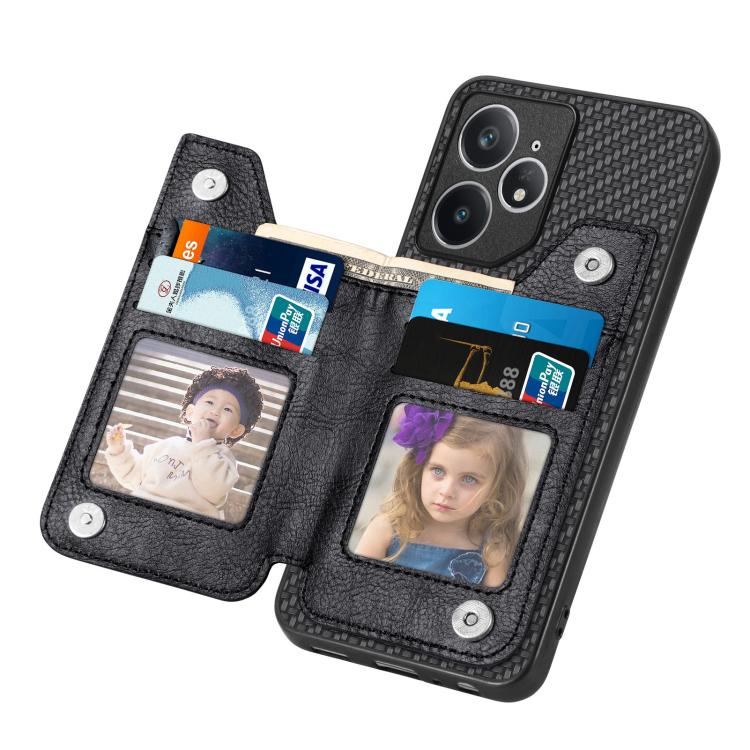 For Realme Neo7 Carbon Fiber Horizontal Flip Zipper Wallet Phone Case