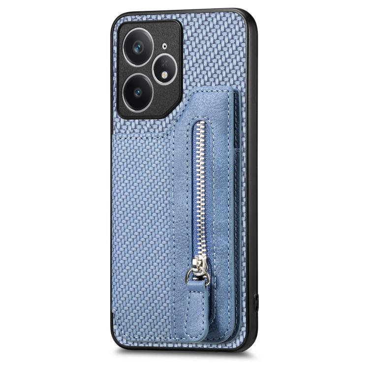 For Realme Neo7 Carbon Fiber Horizontal Flip Zipper Wallet Phone Case