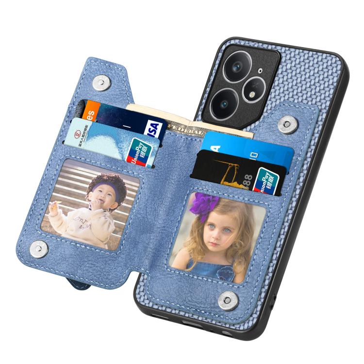 For Realme Neo7 Carbon Fiber Horizontal Flip Zipper Wallet Phone Case