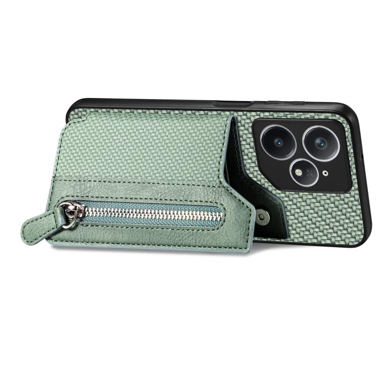 For Realme Neo7 Carbon Fiber Horizontal Flip Zipper Wallet Phone Case