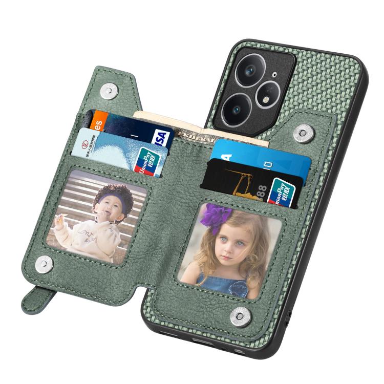 For Realme Neo7 Carbon Fiber Horizontal Flip Zipper Wallet Phone Case