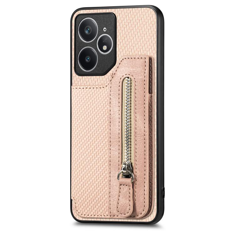 For Realme Neo7 Carbon Fiber Horizontal Flip Zipper Wallet Phone Case