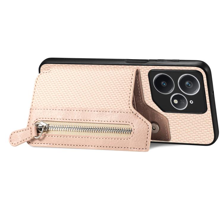 For Realme Neo7 Carbon Fiber Horizontal Flip Zipper Wallet Phone Case