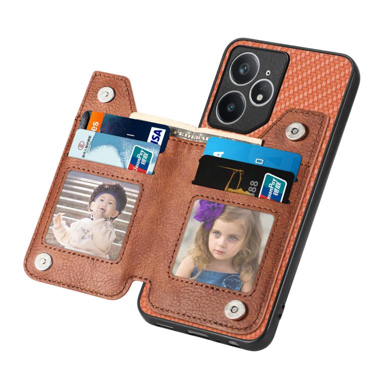 For Realme Neo7 Carbon Fiber Horizontal Flip Zipper Wallet Phone Case