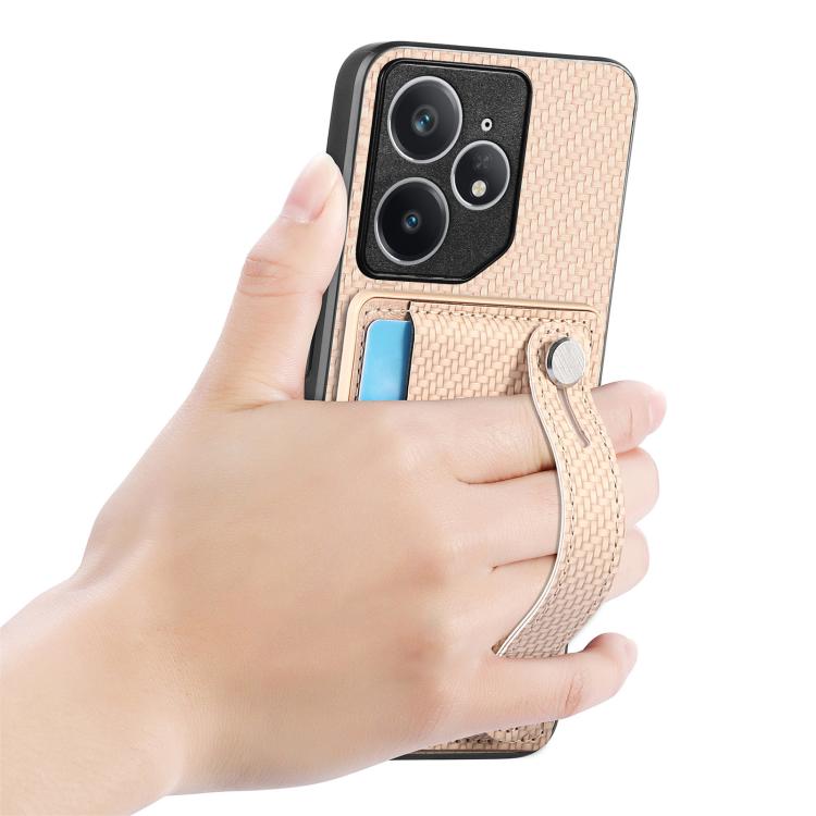For Realme Neo7 Wristband Kickstand Wallet Back Phone Case with Tool Knife