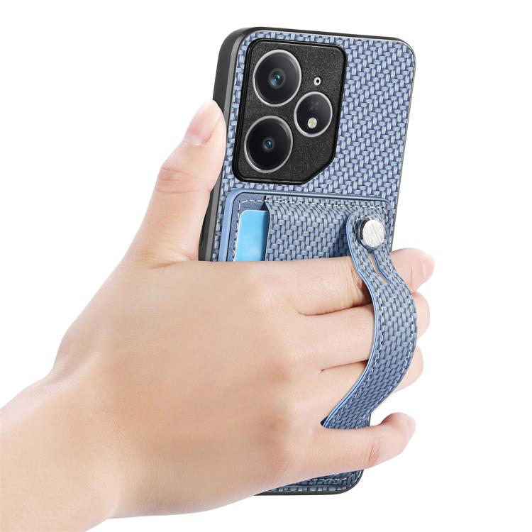 For Realme Neo7 Wristband Kickstand Wallet Back Phone Case with Tool Knife