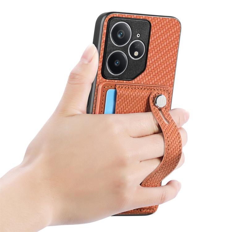 For Realme Neo7 Wristband Kickstand Wallet Back Phone Case with Tool Knife