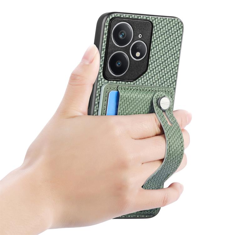For Realme Neo7 Wristband Kickstand Wallet Back Phone Case with Tool Knife