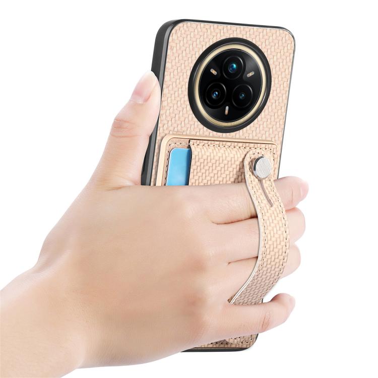For Realme 14 Pro+ Wristband Kickstand Wallet Back Phone Case with Tool Knife