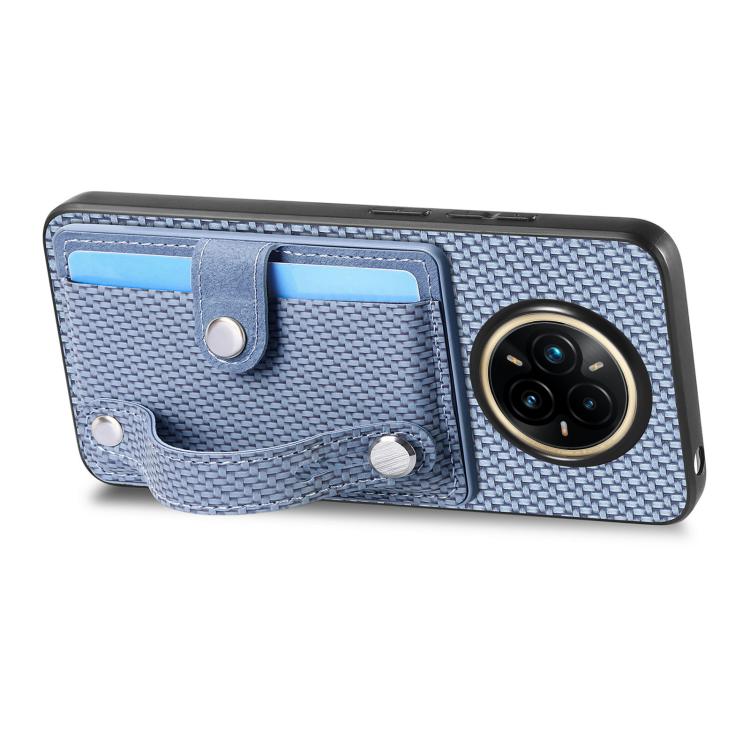 For Realme 14 Pro+ Wristband Kickstand Wallet Back Phone Case with Tool Knife