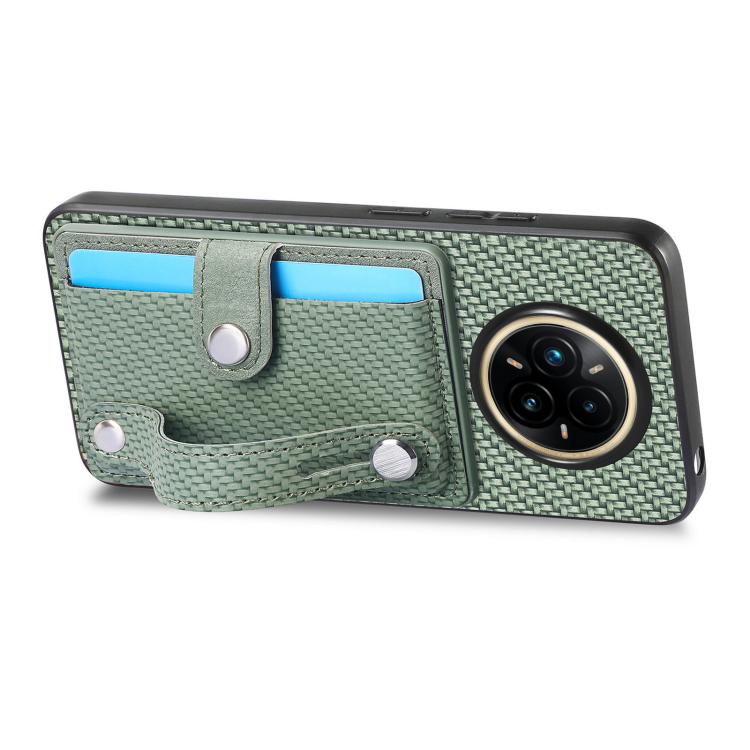 For Realme 14 Pro+ Wristband Kickstand Wallet Back Phone Case with Tool Knife