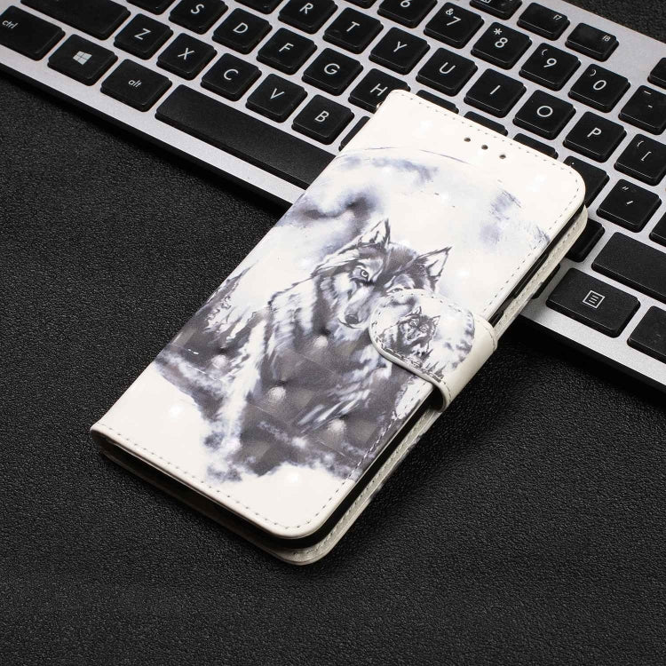 For iPhone X / XS 3D Visual Painting Left And Right Open Leather Case  with Bracket & Card Slot & Wallet & Bracelet