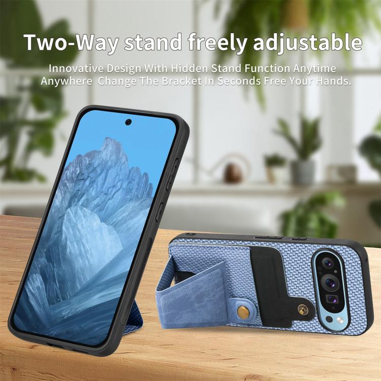 For Google Pixel 10 Pro XL Carbon Fiber Wallet Flip Card K-shaped Holder Phone Case