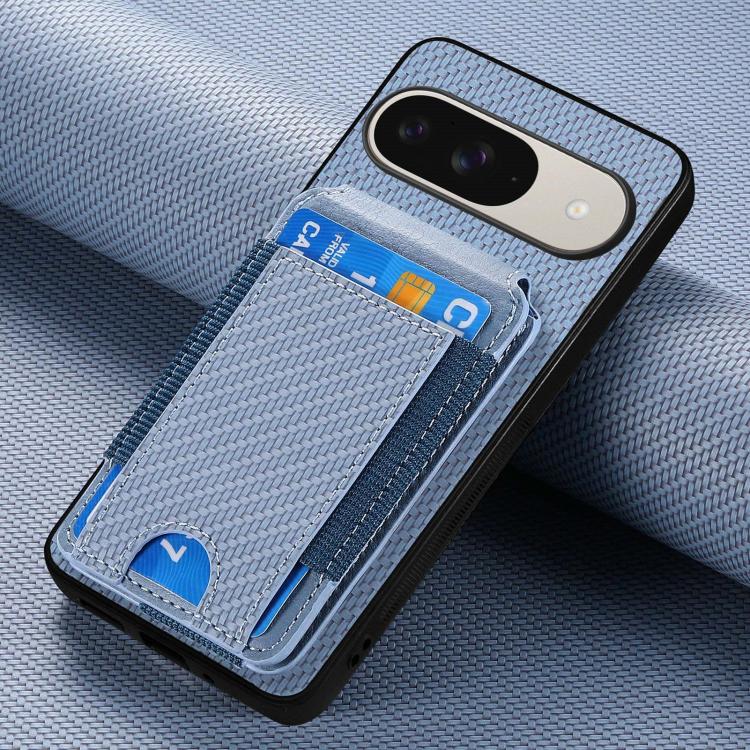 For Google Pixel 10 Pro XL Carbon Fiber Vertical Flip Wallet Stand Phone Case