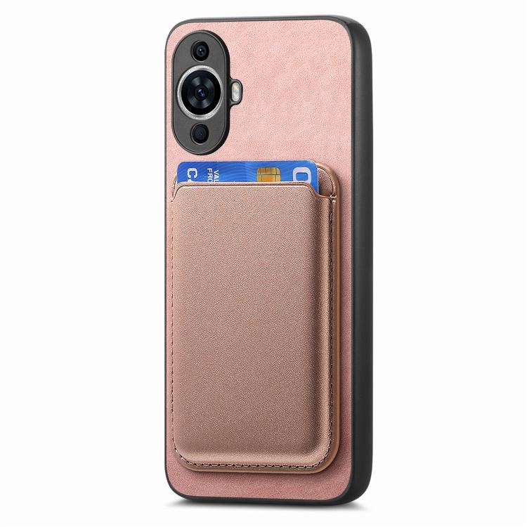 For Huawei nova 13 Retro Magsafe Card Bag PU Back Cover Phone Case