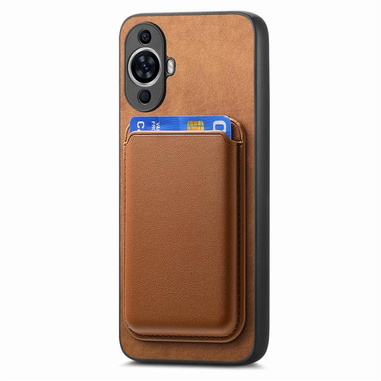 For Huawei nova 13 Retro Magsafe Card Bag PU Back Cover Phone Case
