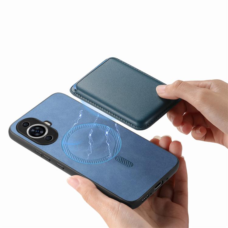 For Huawei nova 13 Pro Retro Magsafe Card Bag PU Back Cover Phone Case
