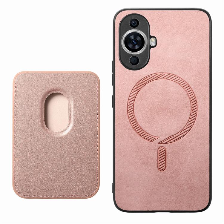 For Huawei nova 13 Pro Retro Magsafe Card Bag PU Back Cover Phone Case