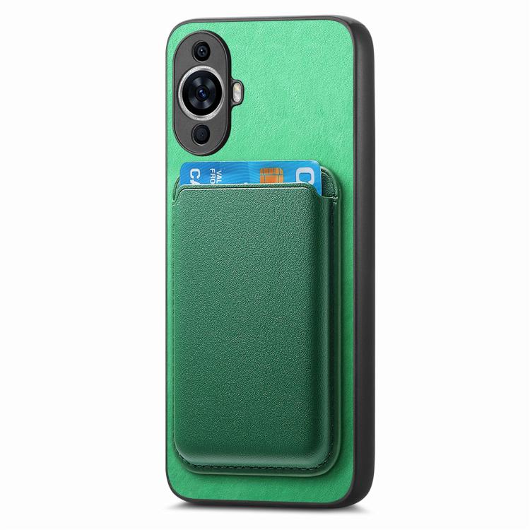 For Huawei nova 13 Pro Retro Magsafe Card Bag PU Back Cover Phone Case