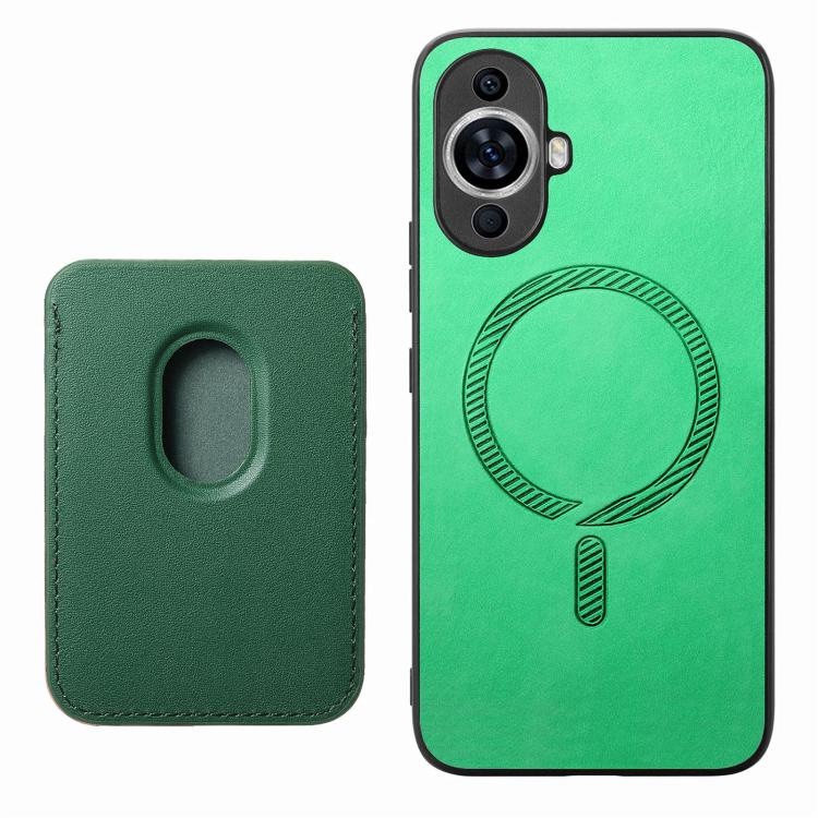 For Huawei nova 13 Pro Retro Magsafe Card Bag PU Back Cover Phone Case