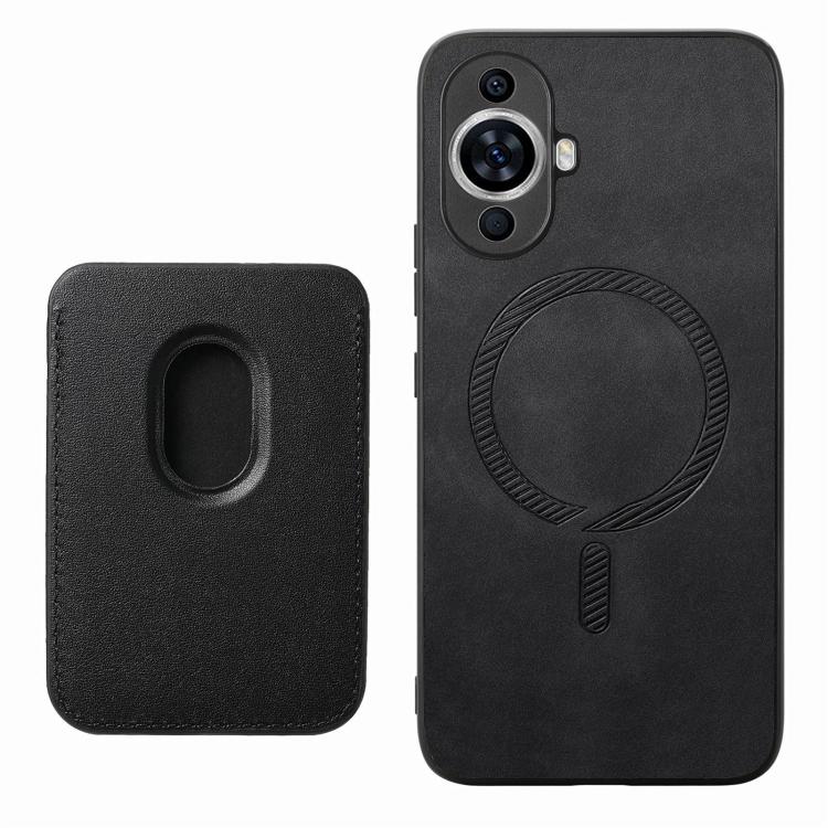 For Huawei nova 13 Pro Retro Magsafe Card Bag PU Back Cover Phone Case