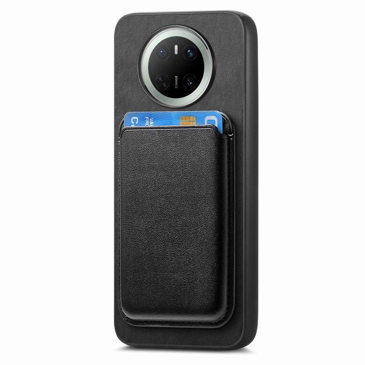 For Huawei Mate 70 Retro Magsafe Card Bag PU Back Cover Phone Case