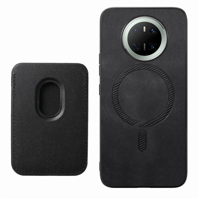 For Huawei Mate 70 Retro Magsafe Card Bag PU Back Cover Phone Case