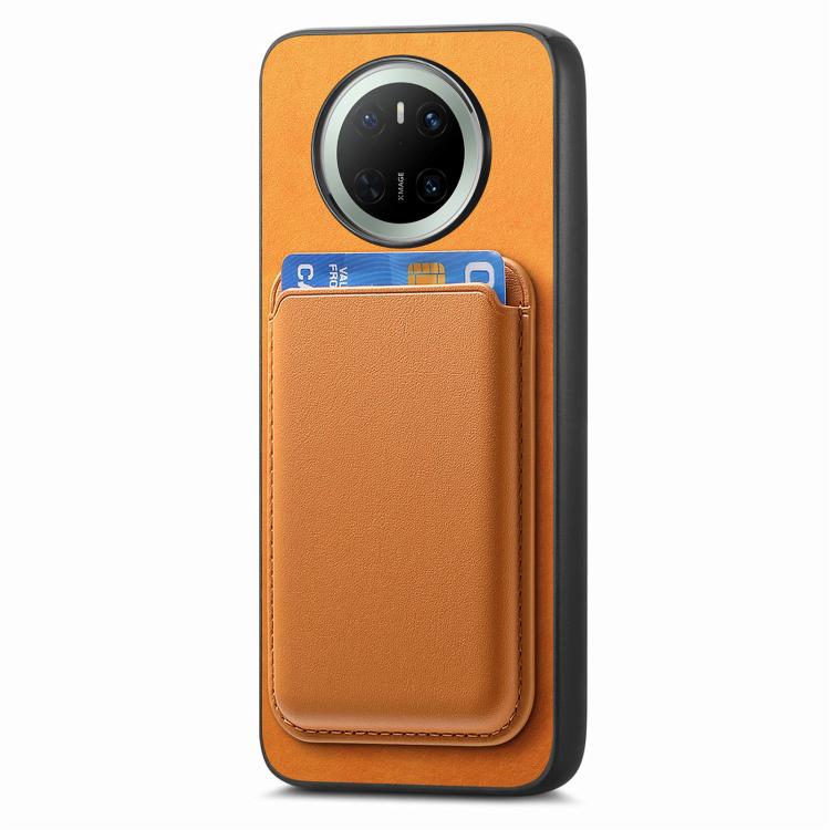 For Huawei Mate 70 Pro Retro Magsafe Card Bag PU Back Cover Phone Case