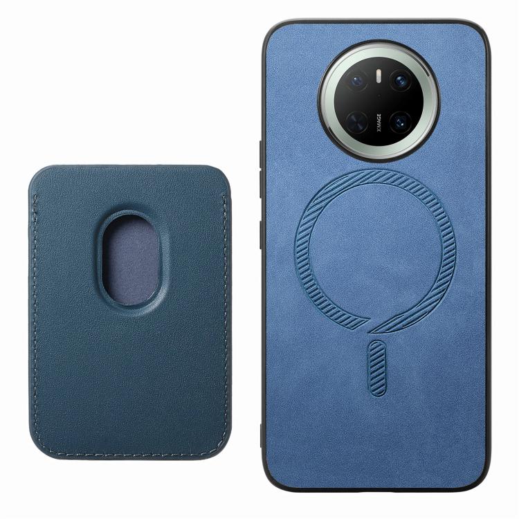 For Huawei Mate 70 Pro Retro Magsafe Card Bag PU Back Cover Phone Case