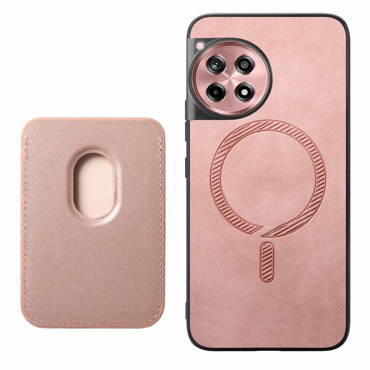 For OnePlus 13 Retro Magsafe Card Bag PU Back Cover Phone Case