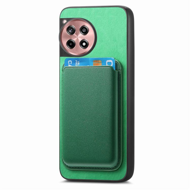 For OnePlus 13 Retro Magsafe Card Bag PU Back Cover Phone Case