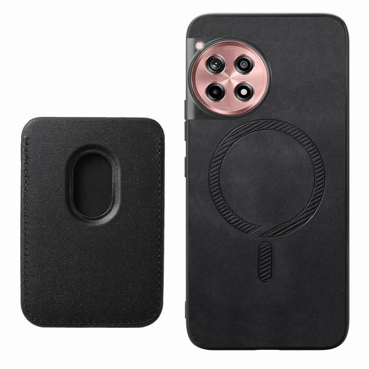 For OnePlus 13 Retro Magsafe Card Bag PU Back Cover Phone Case