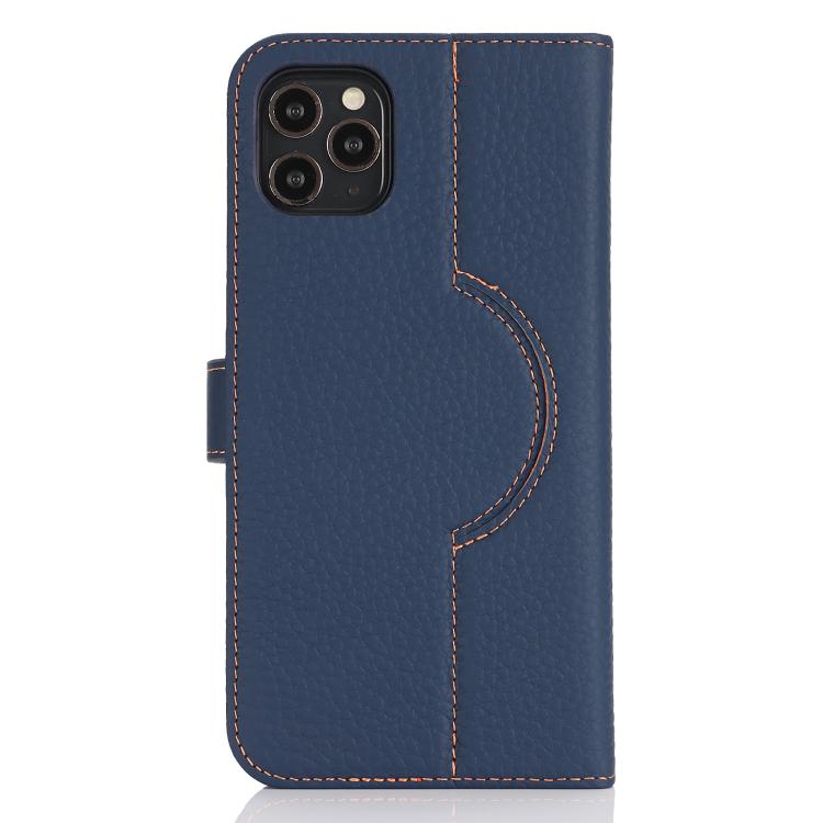 For iPhone 15 Plus / 14 Plus Genuine Leather Card Wallet MagSafe Phone Case