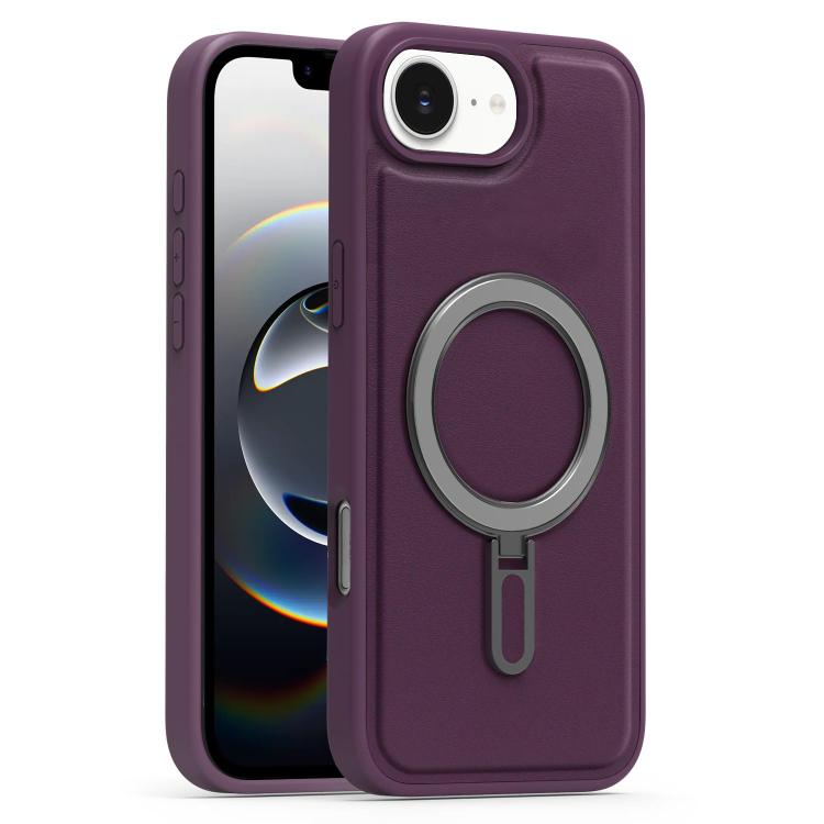 For iPhone 17e / 16e Silver Shield MagSafe Holder Shockproof Phone Case