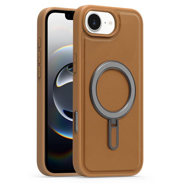 For iPhone 17e / 16e Silver Shield MagSafe Holder Shockproof Phone Case