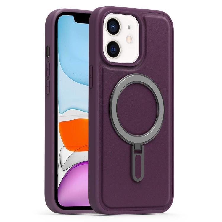 For iPhone 11 Silver Shield MagSafe Holder Shockproof Phone Case