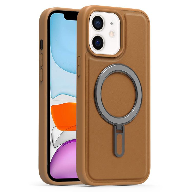 For iPhone 11 Silver Shield MagSafe Holder Shockproof Phone Case