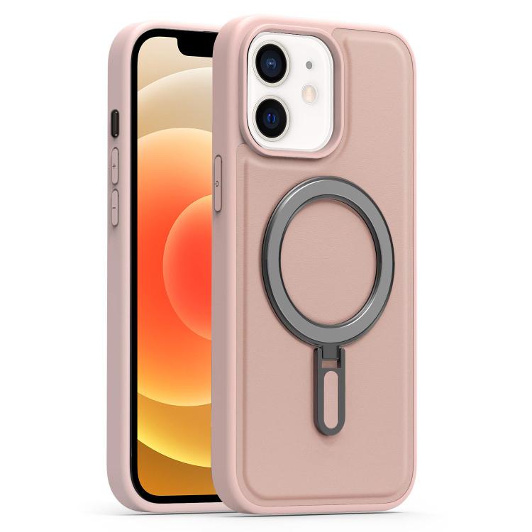 For iPhone 12 Silver Shield MagSafe Holder Shockproof Phone Case