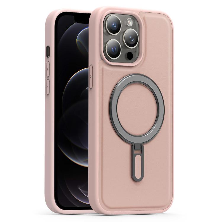 For iPhone 12 Pro Silver Shield MagSafe Holder Shockproof Phone Case