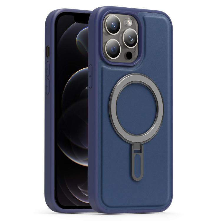 For iPhone 12 Pro Silver Shield MagSafe Holder Shockproof Phone Case