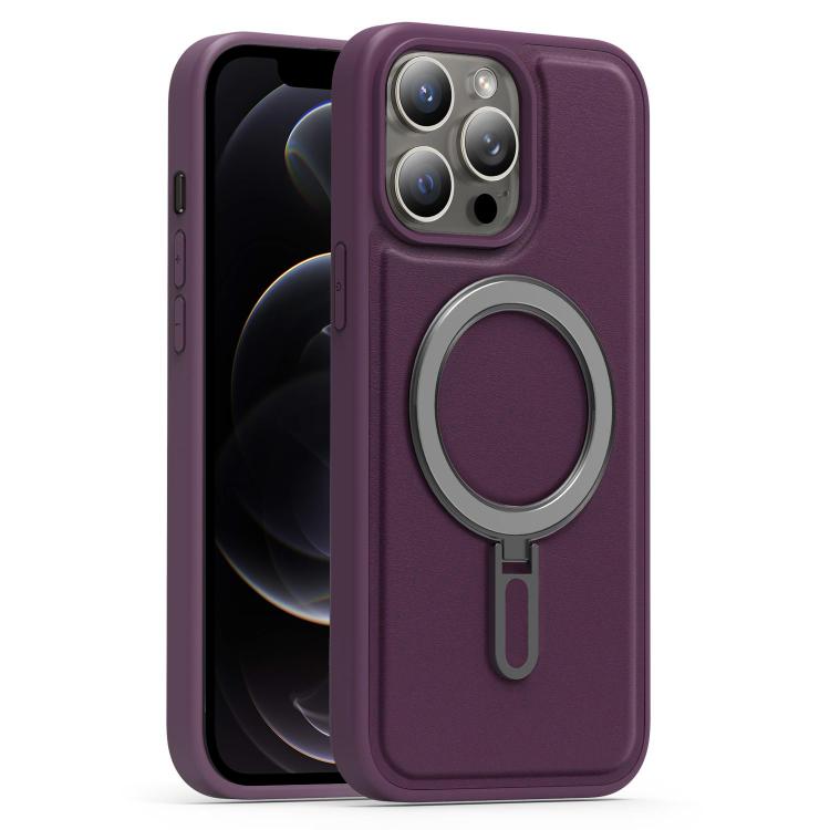 For iPhone 12 Pro Silver Shield MagSafe Holder Shockproof Phone Case